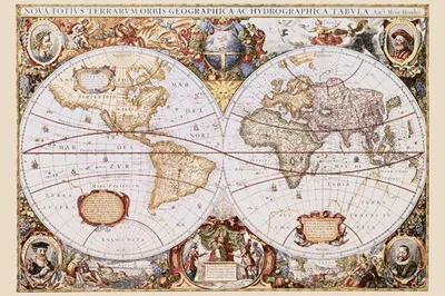 Image de Cartes géographiques - Poster - Cartes Map of the World Carte du monde + 1 Ü-Poster de la taille 61x91,5cm