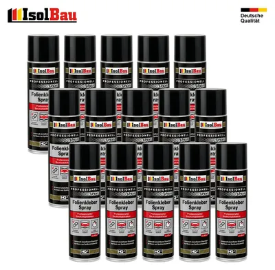 Isolbau Folienkleber-Spray 15 x 500 ml Baukontaktkleber Dampfsperrfolie Sprühkleber