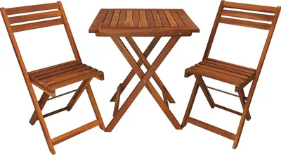 Produktbild von Balkonset, Bistroset, Tisch mit 2 Stühlen, braun