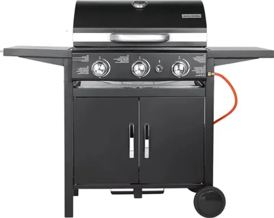 Produktbild von 3-Brenner Propangas BBQ-Grill – Gasbarbecue – Gusseiserne Grillroste – Impulszündung & Thermometer – RVS