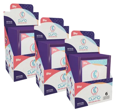 Produktbild von UEFA Women's EURO 2025 Switzerland - Sammelsticker - 3 Displays (150 Tüten)