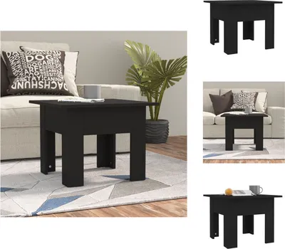 Zdjęcie produktu dla vidaXL Stolik kawowy czarny 55x55x42 cm materiał drewnopochodny - Stoliki kawowe