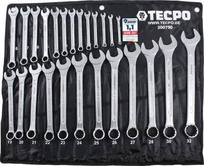 Produktbild von TECPO Maulringschlüssel-Satz, 6-32mm, 25-tlg.