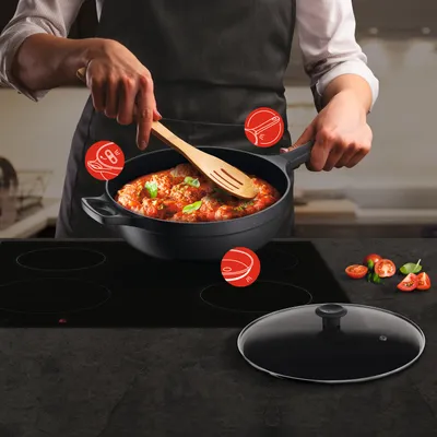Produktbild von Tefal Trattoria Pro Schmorpfanne 28 Cm Mit Glasdeckel, G6123744