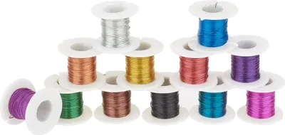 Produktbild von VBS Drahtspulen "Farb-Mix", Ø 0,3 mm, 12er-Set à 3 m