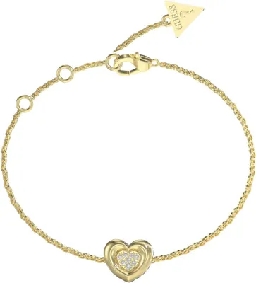 Immagine prodotto di Bracciale da donna in oro con cuore di zirconi Guess