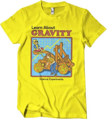 Produktbild von Learn About Gravity T-Shirt - X-Large - Yellow