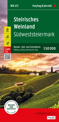 Productafbeelding van freytag & berndt Wandelkaart WK 411, Stiermärkisch wijngebied, Zuidwest-Stiermarken, schaal 1:50.000