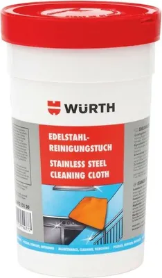 Produktbild von Würth Edelstahl Reinigungstücher 30 Stück, Weiß, 1-Pack, 089312130