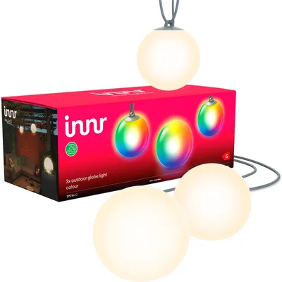 Productafbeelding van Innr slimme buitenverlichting bol color - is geschikt voor * - 16 miljoen kleuren en alle wittinten - Zigbee smart outdoor globe - dimbaar en tunable