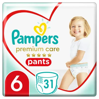 Produktbild von PAMPERS Premium Care Pants Nohavičky plienkové jednorazové 6 (16 kg+) 31 ks