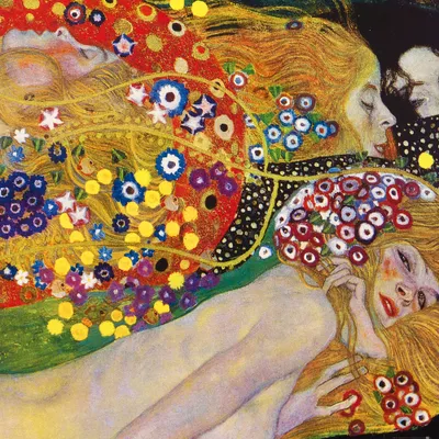Obrázek produktu pro Gustav Klimt art print obraz - Vodní hadi II, 1904-1907 (70 x 70 cm)