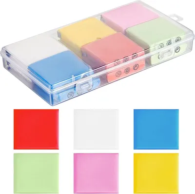 Productafbeelding van 12 Stuks Kneedgums, 4 x 3,5 cm, Transparant Etui, Mixed