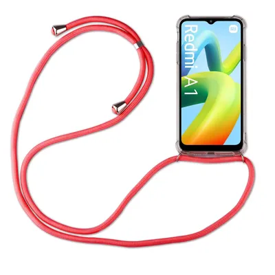 Produktbild von Handykette für Xiaomi Redmi A1 Handyhülle mit Band Hülle mit Kordel Handy Tasche Rot