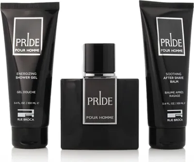 Obrázok produktu pre Rue Broca Pride Homme Darčeková sada Edp 100 ml, sprchový gél 100 ml a balzam po holení