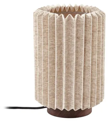 Produktbild von Lindby Tischleuchte Maveo, Höhe 30 cm, Walnuss/Leinen, E27