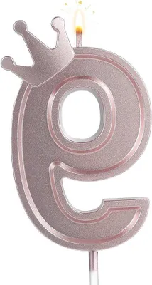 Immagine prodotto di Candela di compleanno 3D da 76 cm con  rosa