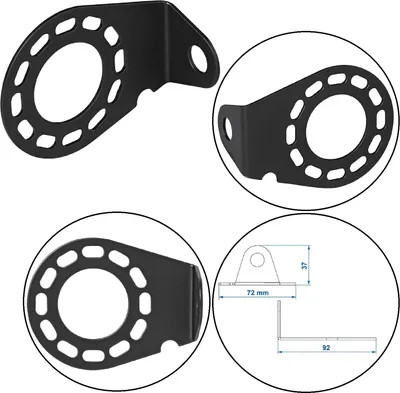 Produktbild von Steckdosenhalter Auto Anhänger 9,2x7,2cm für 7 und 13-polige Steckdosen Halter Anhängerkupplung Winkelhalter Halterung
