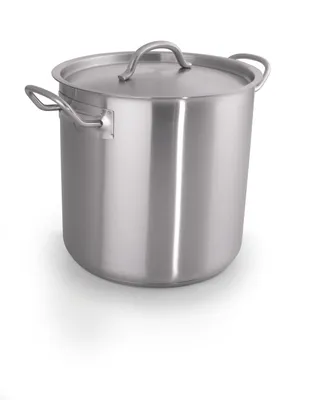 Produktbild von Suppentopf / Kochtopf mit Deckel, CNS, 6-20 Liter wählbar, Serie 53 : Suppentopf mit Deckel, Ø 24 cm, 9,0 ltr. Variante: Suppentopf mit Deckel, Ø 24 cm, 9,0 ltr.