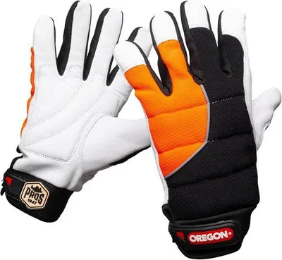 Produktbild von Schutzhandschuhe Kettenzaugschutz Schutzgröße L Oranje-Weiß