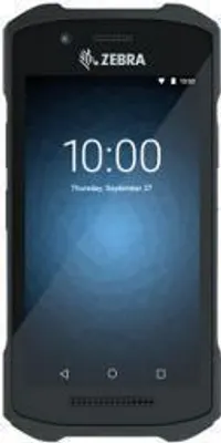 A black rugged smartphone is shown from the front.