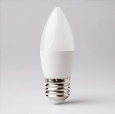 A single LED light bulb is shown against a plain background.