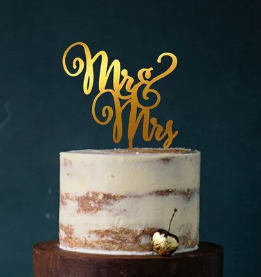Produktbild von Cake Topper Mr & Mrs - Acryl in Gold