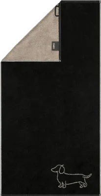 Immagine prodotto di Cawö serie di asciugamani in spugna We love Dogs6248-93 bassotto nero-beige , Dimensioni: asciugamano 50 x 100 cm