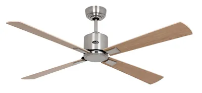 Produktbild von Energiespar Deckenventilator mit Fernbedienung Eco Neo III WiFi 132 cm Chrom gebürstet Flügel Ahorn / Buche