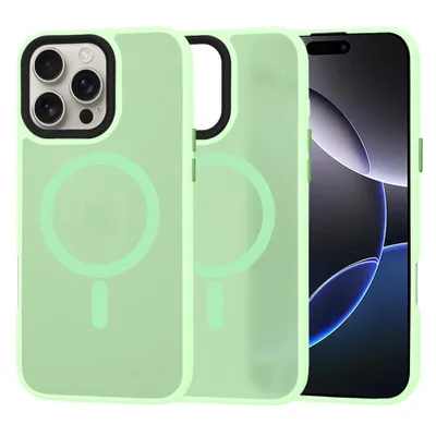 Produktbild von Techsuit HaloFrost Back Cover Hülle mit MagSafe für Apple iPhone 16 Pro Max - Hellgrün
