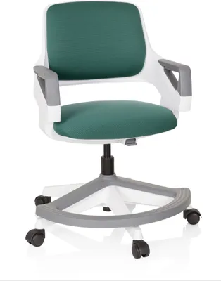 Produktbild von hjh OFFICE Kinderdrehstuhl KID FLEX Schreibtischstuhl für Kinder höhenverstellbar mit Armlehnen Stoff