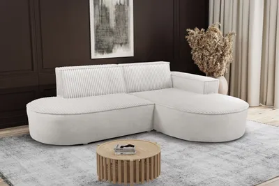 Produktbild von Kaiser Möbel Modernes L-förmiges Designer-Ecksofa Modena Soft Ecru Rechts