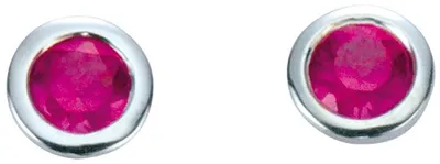 Image de Miamar 01.1097R : Boucles d'oreilles pour femmes, en argent, avec zircone rose