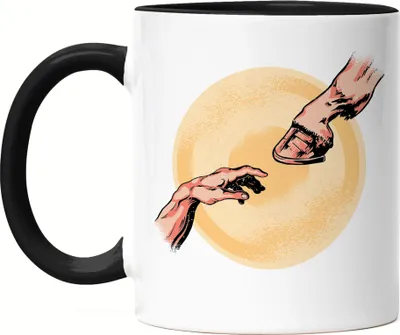 Produktbild von Pferd Tasse Schwarz Pferdehufe Hand Pferdeliebhaber Pferde Pferdeflüsterer Reiten Pony Hobbie Liebe Freiheit Leben