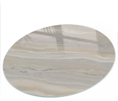 Produktbild von Bedruckte Glas Tischplatte fi100 cm – Glas Tischplatte Küche – Tischplatte aus Sicherheitsglas – Glasplatte für Küchentisch – Moderne Tischplatte Glas – Dekorative Glastischplatte – Pflegeleichte Tischplatte Küche – Elegante Textur, KI-generiertes Bild