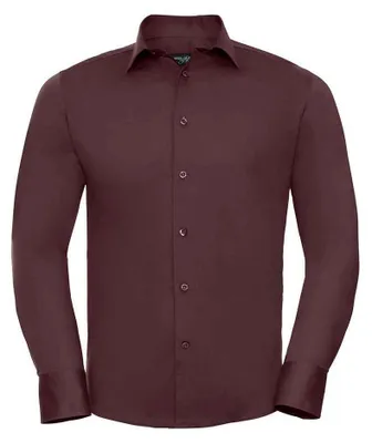Productafbeelding van Russell Collection - Herenhemd, lange mouwen, model LT3683 (XXL) (Bordeauxrood)