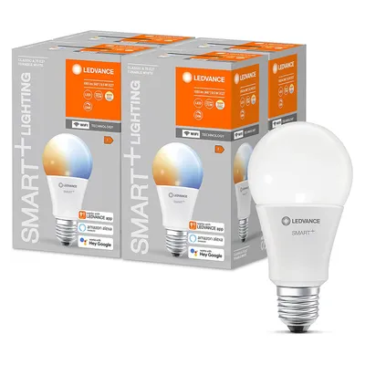 Produktbild von 4 x Ledvance LED Smart+ Birne A60 9,5W = 75W E27 matt 1055lm Tunable White 2700K-6500K Dimmbar App Google Alexa WiFi