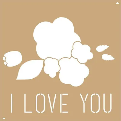 Produktbild von 2 schablonen 20 x 20 cm - I love you