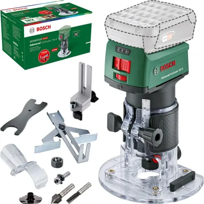 Zdjęcie produktu dla Bosch akumulatorowa frezarka do obróbki krawędzi AdvancedTrimRouter 18V-8 (bez akumulatora, system 18 Volt, Bürs)