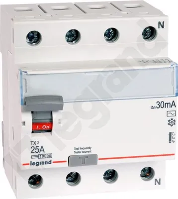 Produktbild von 4P 25A 0,03A Fehlerstromschutzschalter Typ AC P304 TX3 411707