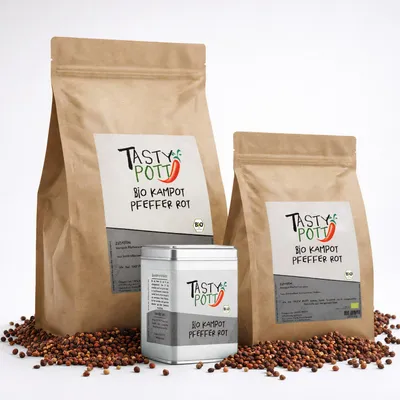 Produktbild von Tasty Pott  Kampot Pfeffer rot - im Beutel - 250g