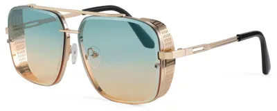 Produktbild von Retro-Sonnenbrille mit UV400-Schutz und Metallrahmen