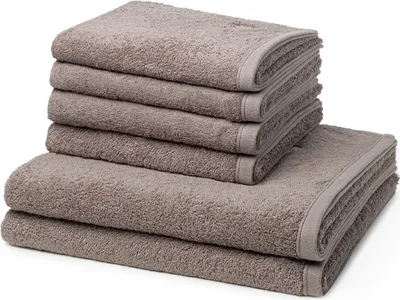 Produktbild von Ross Vita 4 X Handtuch 2 X Duschtuch im Set Walkfrottee aus Baumwolle 520 g/m², Flauschig weich saugstark und pflegeleicht, Gewebte Bordüre mit Logo Stickerei