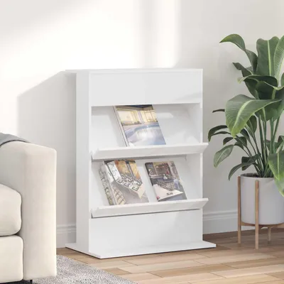 Produktbild von Cloris DesignMöbel Magazinregal mit Regal Weiß 70 x 41 x 96 cm Holzwerkstoff - CD- & DVD-Regale DE122361