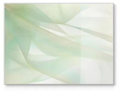 Produktbild von DEQORI Schneidebrett Glas 40x30 cm 'Zarte Eleganz' Schneideplatte Servierplatte groß