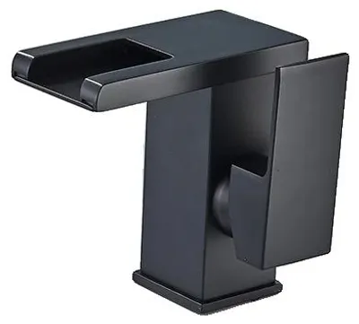 Obrázek produktu pro Umyvadlová baterie, LED osvětlení, moderní design, černá barva