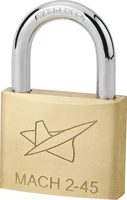 Image de Cadenas FTH MH2 à clé, corps en laiton et anse en acier cémenté, base de 45mm, 2 clés - FTH
