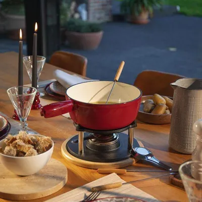 Image de Service à fondue 6 fourchettes rouge - Livoo - MEN390RC -