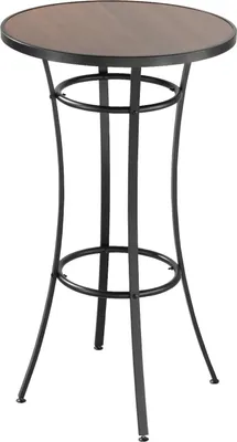 Produktbild von SucceBuy Bartisch 600 x 600 x 1000 mm, Bistrotisch mit stabilem Metallgestell, runder Esstisch, Küchentisch, Stehtisch für Partys, Balkon, Garten oder Poolbereich
