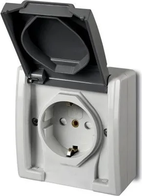 Image de Elektroplast Socket Aquant Grey Ip55 1244-10
